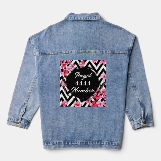 Veste En Jean Numéro d'ange "4444" (Verso)