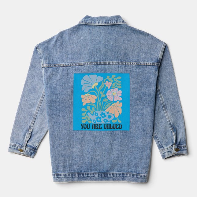 Veste En Jean Nurtured and Valued : Floral Edition (Verso)