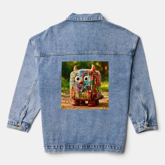 Veste En Jean Odd Friends - Patchwork Cube Monster Poster (Verso)