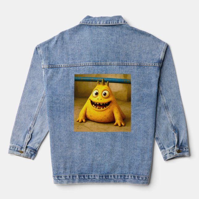 Veste En Jean OddFriends - Happy Yellow Monster Poster (Verso)