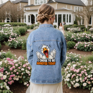 Veste En Jean Oie Drôle et En Colère - Je Choisis d'Être Agacé A