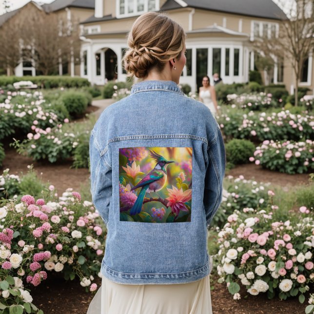 Veste En Jean Oiseau de Jay Imaginaire vert (Mariage Retour)