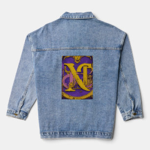 Veste En Jean "Omega Psi Phi Q Viscous Monster Cane Corso Anime