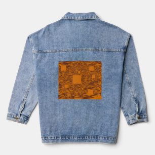 Veste En Jean Orange alerte float abstrait Halloween boîte noire