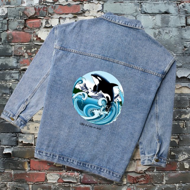 Veste En Jean Orca Killer Whale Blue Ocean (Créateur téléchargé)