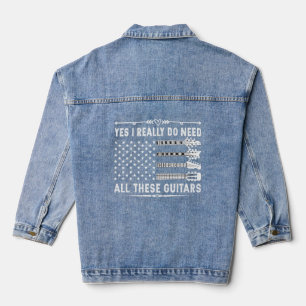 Veste En Jean Oui J'Ai Vraiment Besoin De Tous Ces T-Shirt Guita