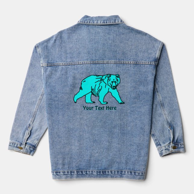 Veste En Jean Ours bleu Kodiak (Verso)