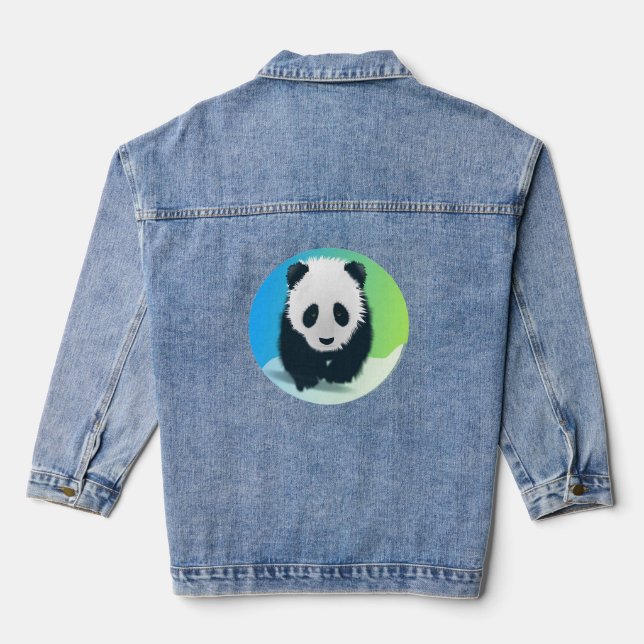 Veste En Jean Ours Panda (Verso)