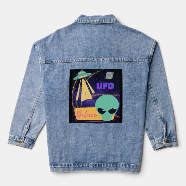 Veste En Jean ovni, extraterrestre croient (Verso)