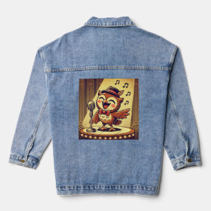 Veste En Jean Owl Jolson - Chouette Vintage de Jazz