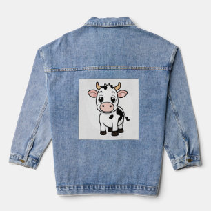 Veste En Jean Page de coloriage de bébé vache mignonne pour tout