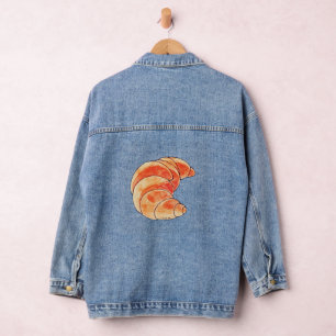 Veste En Jean pain aux croissants bruns