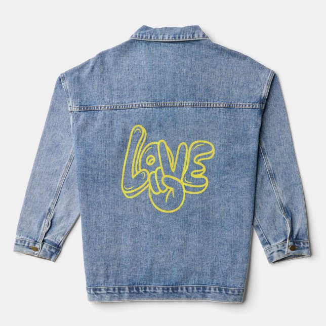 Veste En Jean Paix 2022 Paix mondiale Unité internationale Amour (Verso)