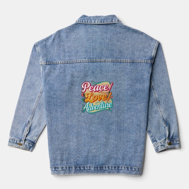 Veste En Jean Paix / Amour / Aventure (Verso)