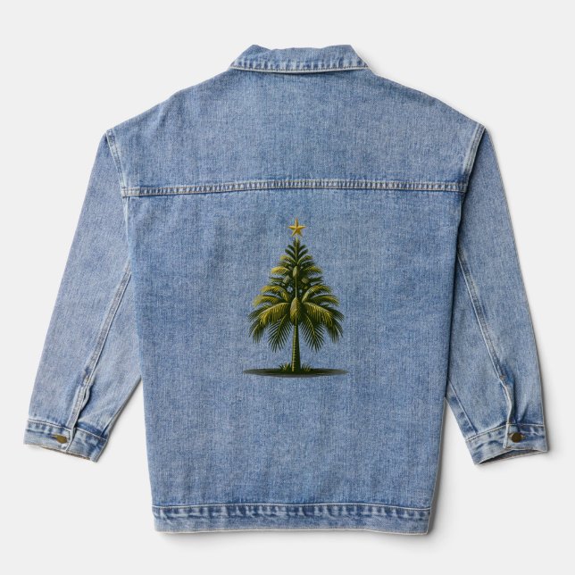 Veste En Jean Palmier de Noël, Beach Aloha Noël (Verso)
