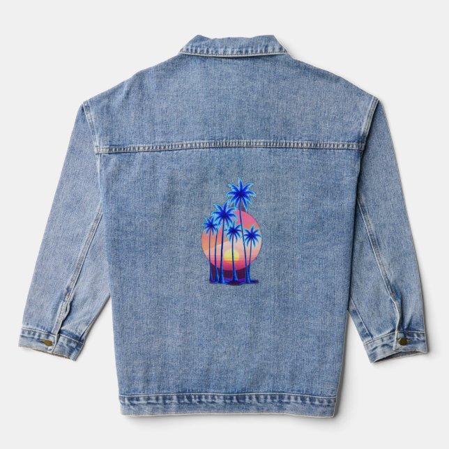 Veste En Jean Palmiers néons (Verso)