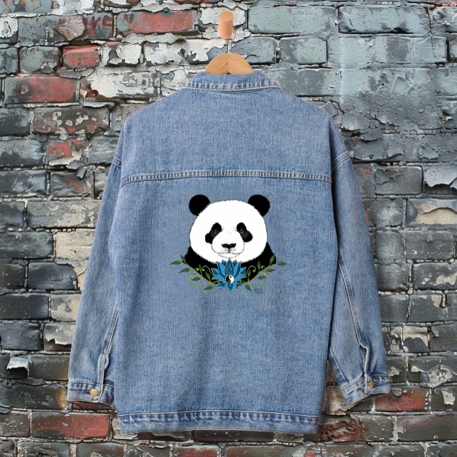 Veste En Jean Panda Bear Lotus (Créateur téléchargé)