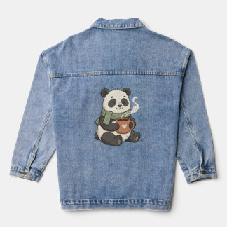 Veste En Jean Panda Mignon - Illustration Animal Café
