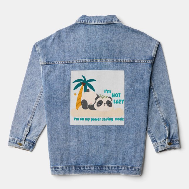 Veste En Jean Panda paresseux mignon (Verso)
