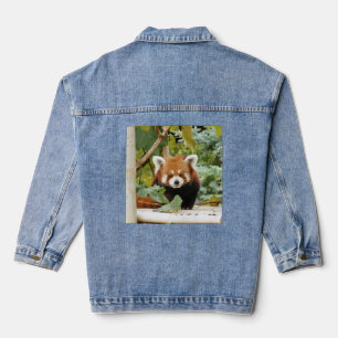 Veste En Jean Panda rouge