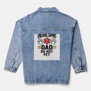 Veste En Jean Papa de soutien émotionnel Ne pas caresser Vintage