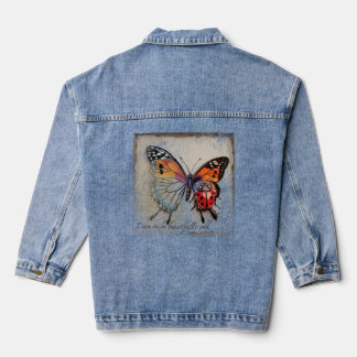 Veste En Jean Papillon et coccinelle