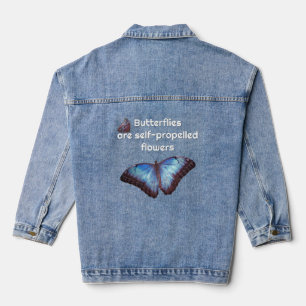 Veste En Jean Papillons Morpho Commun Avec Citation