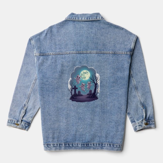 Veste En Jean Parade de chat fantôme (Verso)