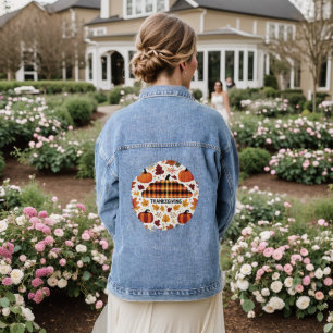 Veste En Jean Parade de citrouilles à carreaux