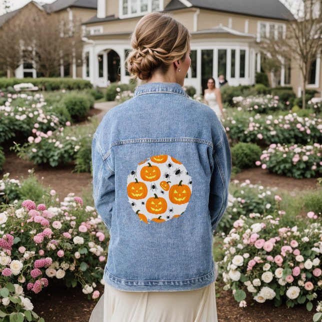 Veste En Jean Parade des citrouilles d'Halloween (Mariage Retour)