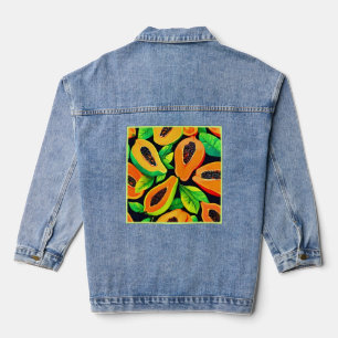 Veste En Jean Paradis tropical de la papaye