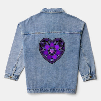 Veste En Jean Parapluie violet & coeurs.7