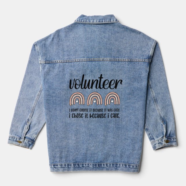 Veste En Jean Parce que je m'occupe du bénévole (Verso)
