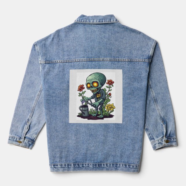 Veste En Jean Parent de plante zombie (Verso)