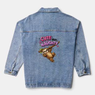 Veste En Jean Paresseux mignon mais vilain