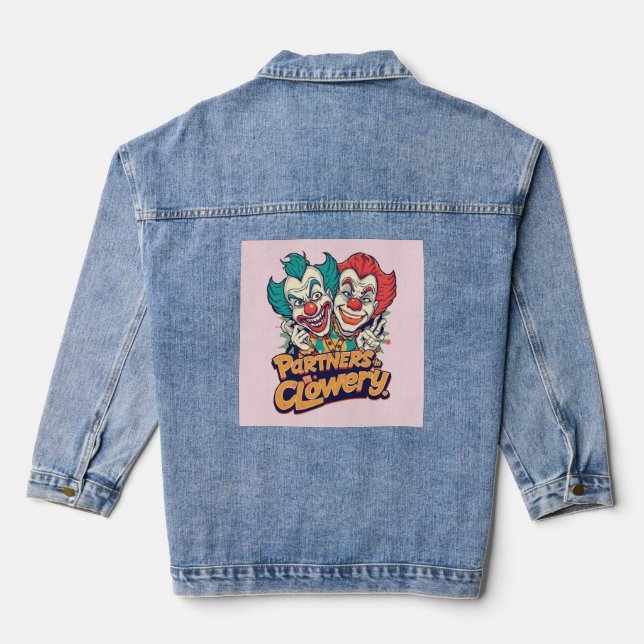 Veste En Jean Partners in Clowery (Funny Clown Pun) (Verso)