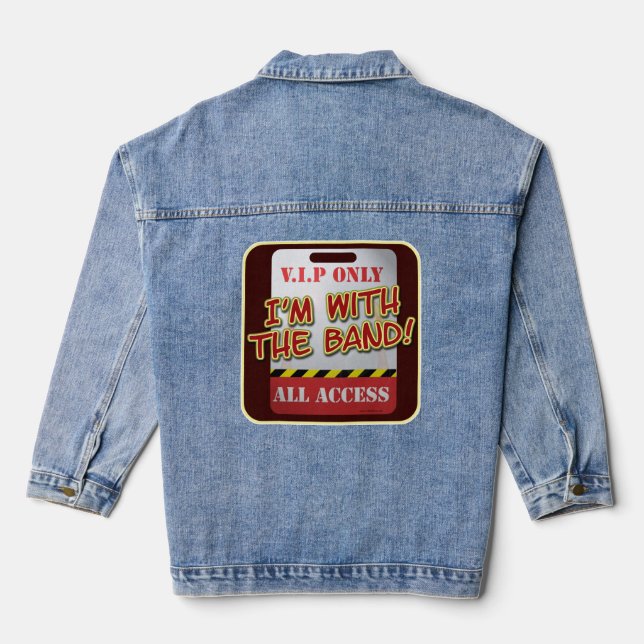 Veste En Jean Passe Backstage Avec Le Groupe (Verso)