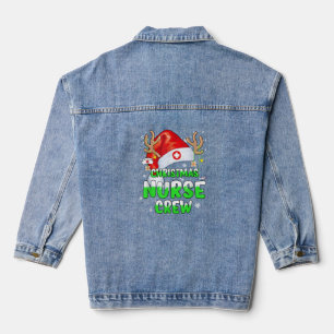 Veste En Jean Passion Noël Infirmière Équipage de l'équipe de No