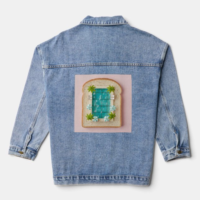 Veste En Jean Pastel Vaporwave Pool Toast (Verso)