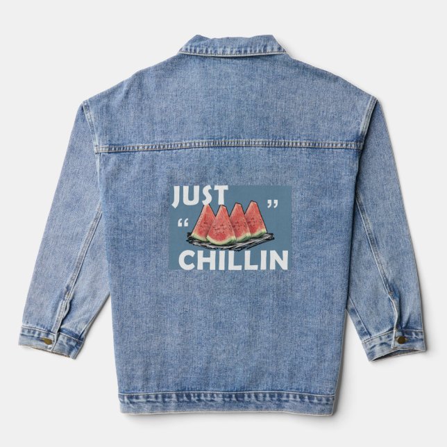 Veste En Jean pastèque (Verso)