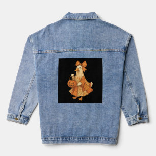 Veste En Jean Patchwork de canard mignon pour la fête d'Hallowee