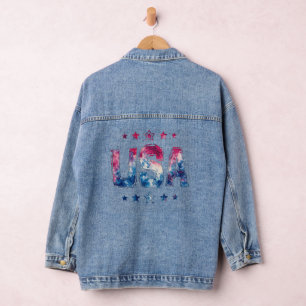 Veste En Jean Patriotique 4 juillet Tie Dye USA