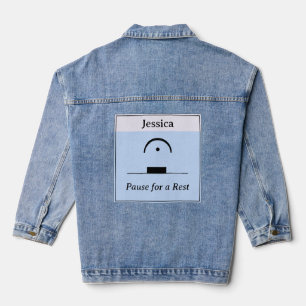 Veste En Jean Pause Musicale Personnalisée Repos Musique Humoris