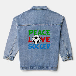 Veste En Jean Peace Love Football Enfants mignons