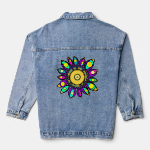 VESTE EN JEAN PEACOCK MANDALA