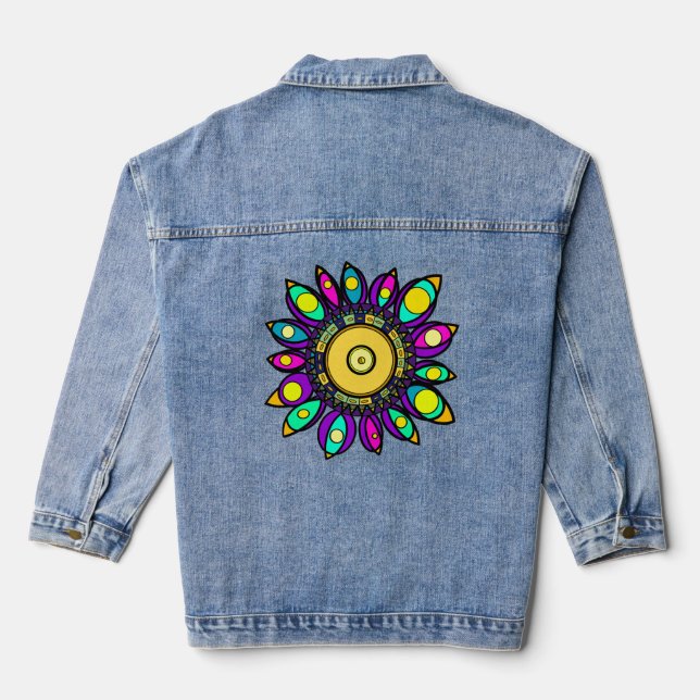 VESTE EN JEAN PEACOCK MANDALA (Verso)