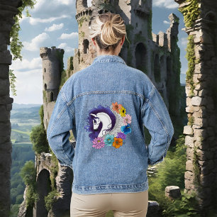 Veste En Jean Pegasus Noir Floral