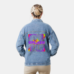Veste En Jean peinture à éclat