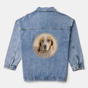 Veste En Jean Peinture américaine anglaise sur pilon - Chien Art