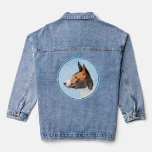 Veste En Jean Peinture Basenji - Belle Art Original